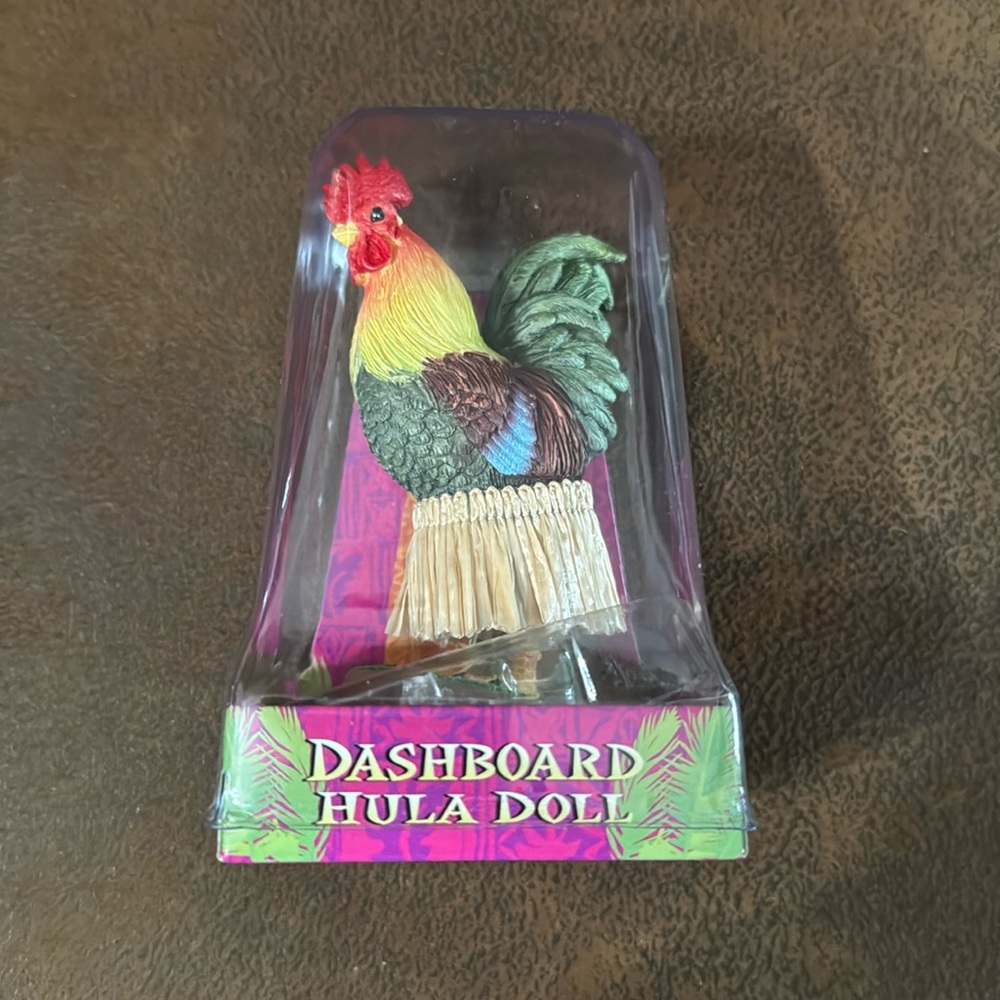 "Sweet KeAloha" 🐓 KAUAI Dashboard Mini Hula  Chicken Doll / NIP / Sealed